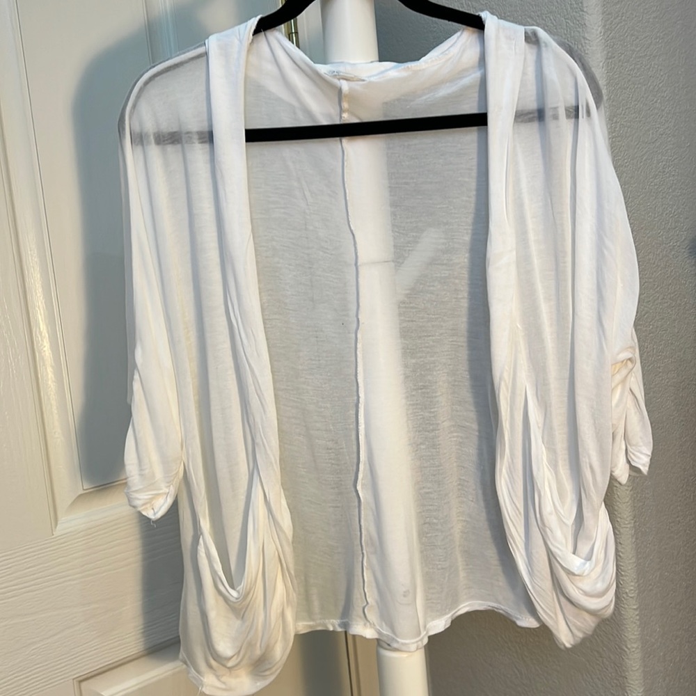 Active Basic White Cardigan